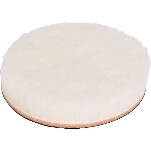 Normfest Lammfell Polierschwamm für sehr hohen Abtrag Ø 150 mm, weiß