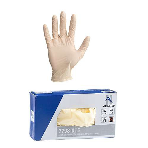 Normfest Einweghandschuhe ″LATEX″ Größe XL