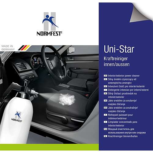 Normfest Etikett für Anwendungsflaschen für Uni-Star Kraftreiniger